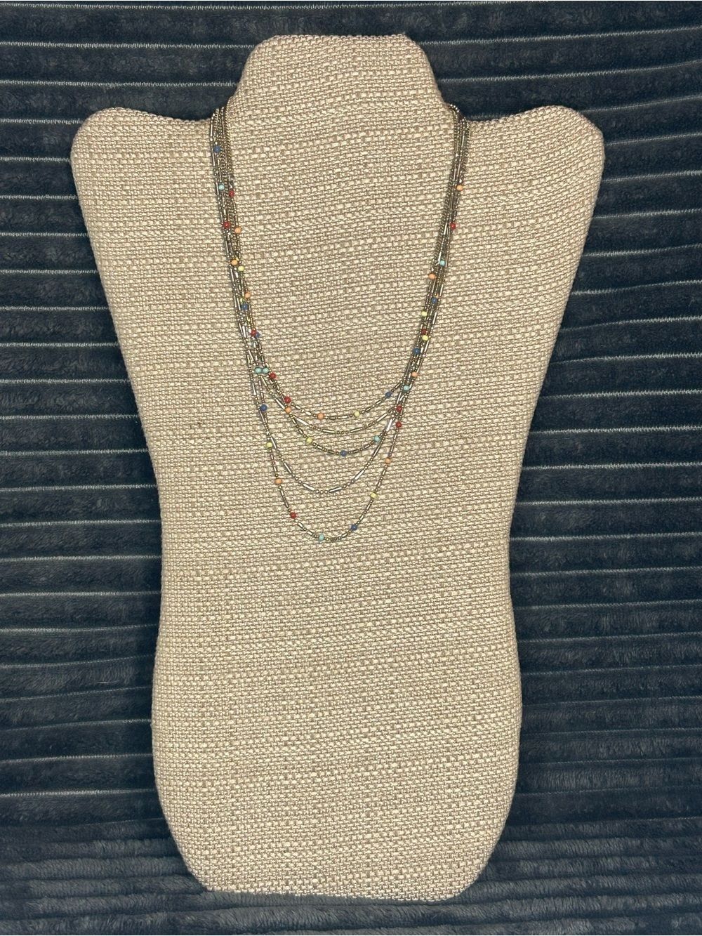 LOFT Multi Strand Beaded Necklace 28 Inches